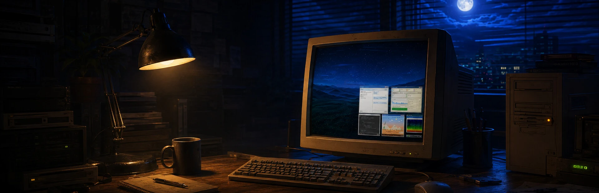 N-OS: Desktop Story retro computer scene