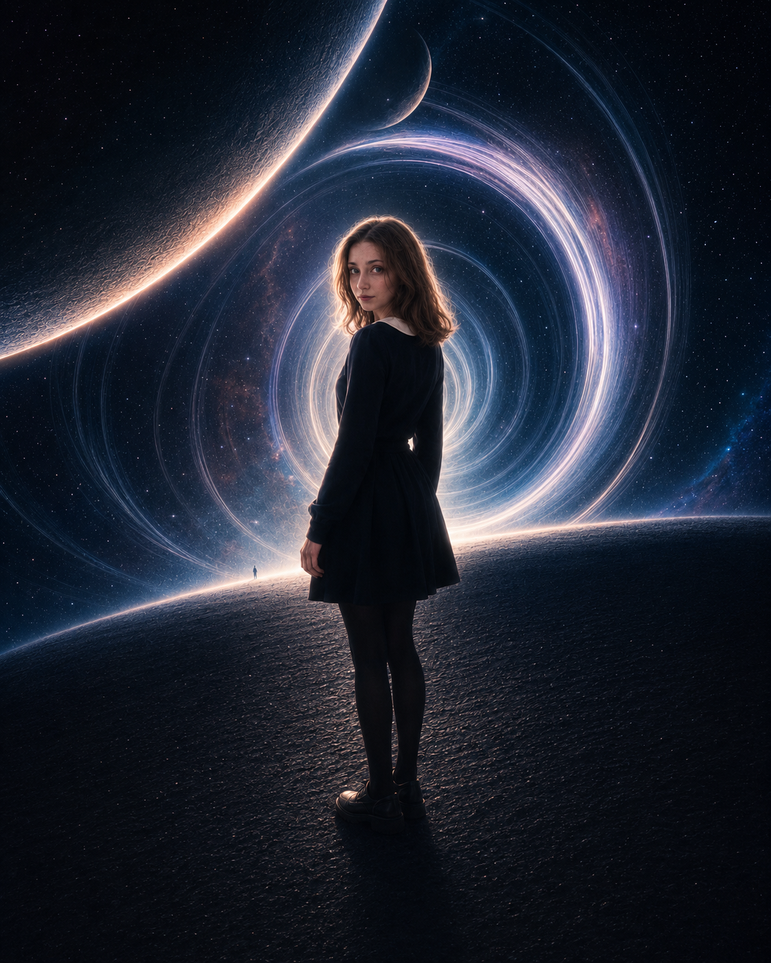 DOFI in a colorful dreamlike space scene